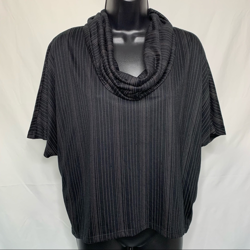 Mossimo Cowl Neck Bat Wing Striped Blouse